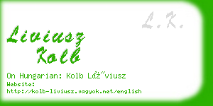 liviusz kolb business card
